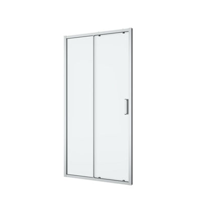 Brusekabine Skydedør 100 cm Krom/Transparent Hærdet Glas