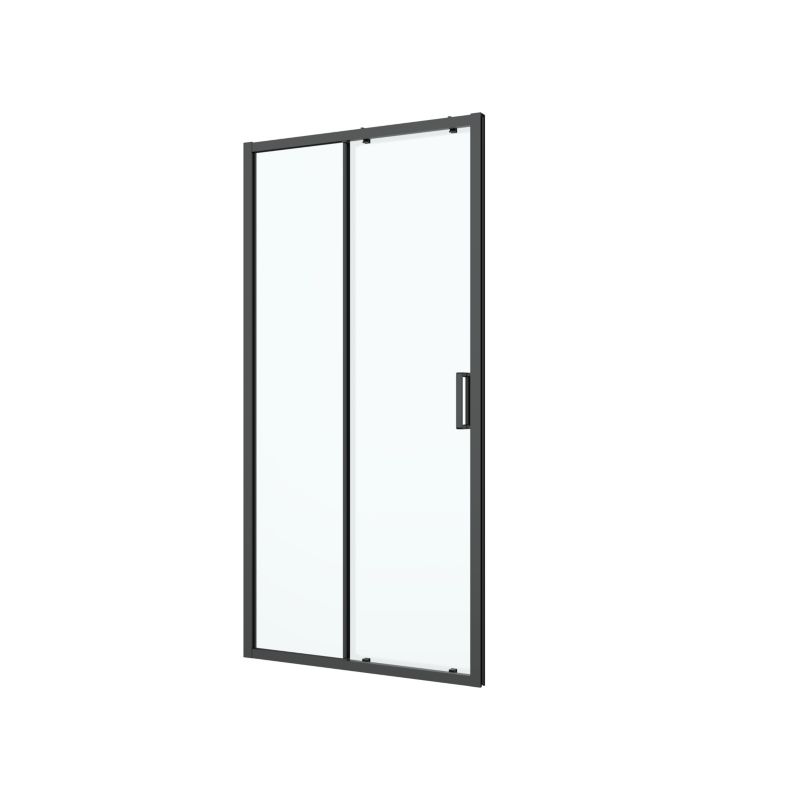 Skydedør til bruseniche Ledava 100 cm Sort Mat