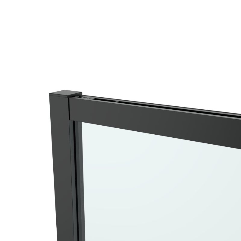 Skydedør til bruseniche Ledava 100 cm Sort Mat