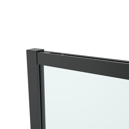 Skydedør til bruseniche Ledava 100 cm Sort Mat