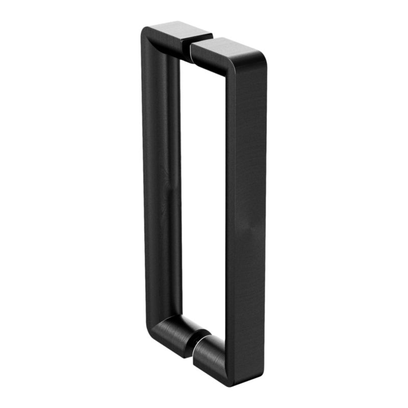 Skydedør til bruseniche Ledava 110 cm mat sort/transparent