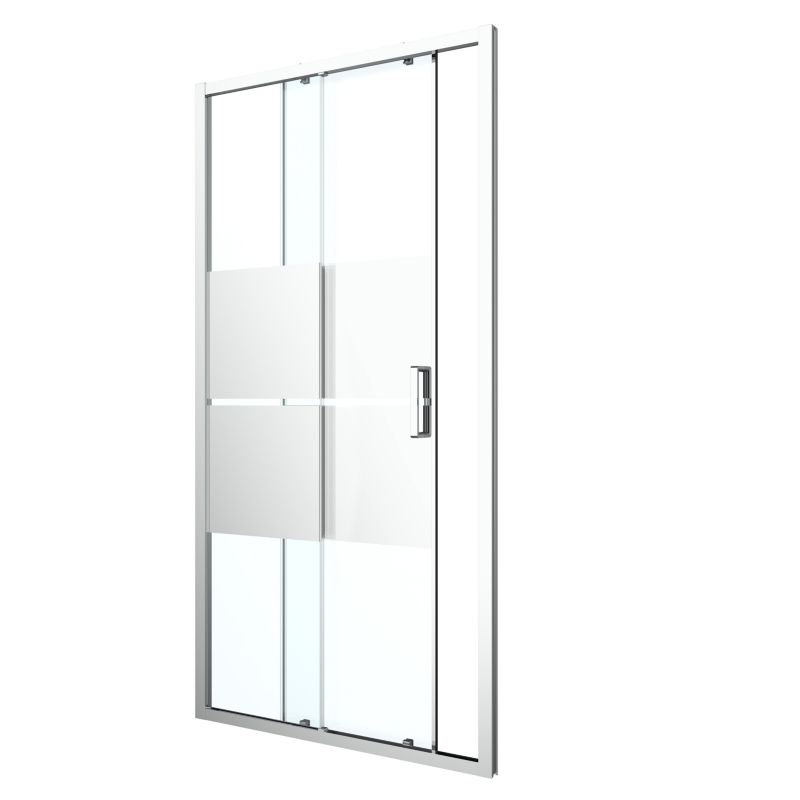 Skydedør til bruseniche Ledava 120x200 cm Krom/Spejlglas