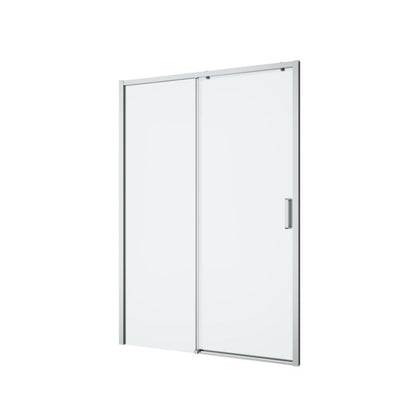 Brusedør Skydedør 120 cm Uden Tærskel Krom Transparent