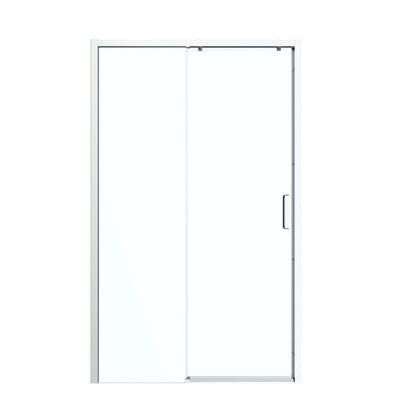 Brusedør Skydedør 120 cm Uden Tærskel Krom Transparent