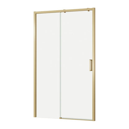 Skydedør til bruseniche Ledava 120 cm Børstet Guld/Transparent