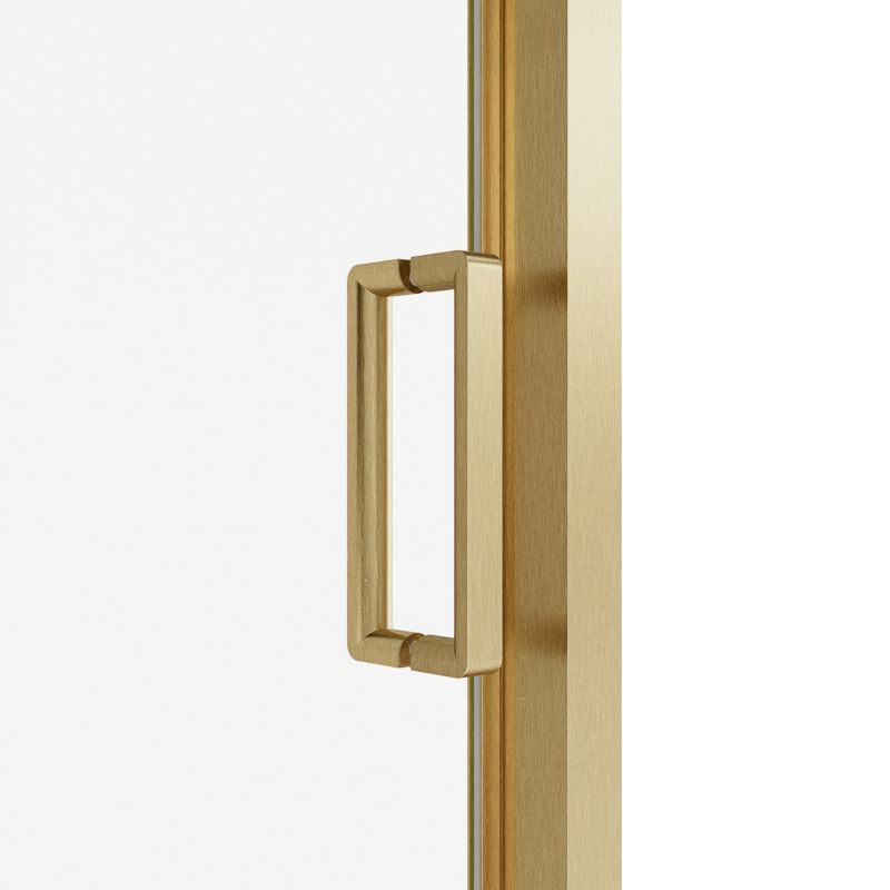 Skydedør til bruseniche Ledava 120 cm Børstet Guld/Transparent