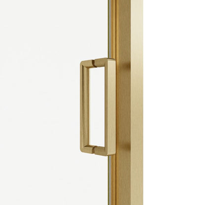 Skydedør til bruseniche Ledava 120 cm Børstet Guld/Transparent