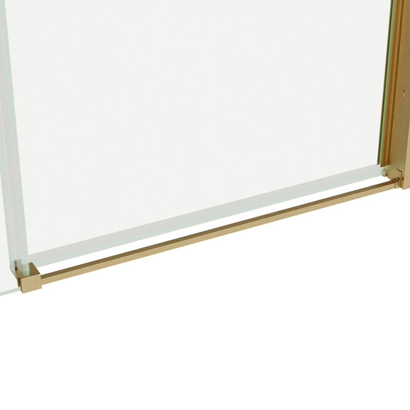 Skydedør til bruseniche Ledava 120 cm Børstet Guld/Transparent