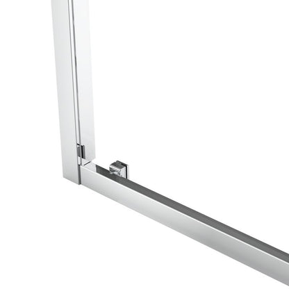 Brusedør Skydedør Maza 100 cm Krom/Transparent