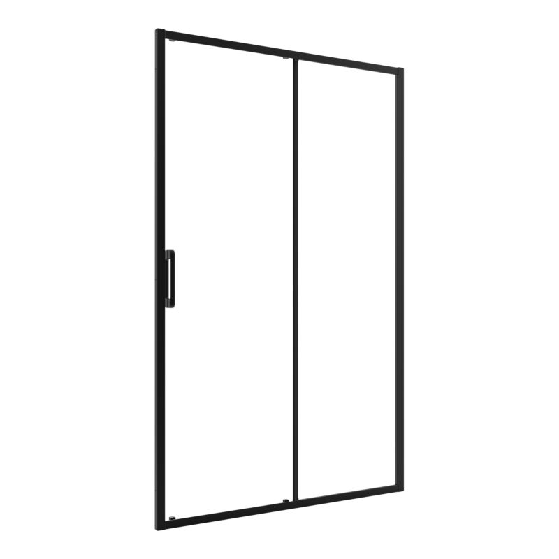 Skydedør til bruseniche Maza 100 cm Sort/Transparent | 5063022658272