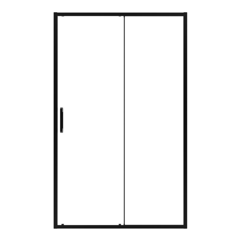 Skydedør til bruseniche Maza 100 cm Sort/Transparent | 5063022658272