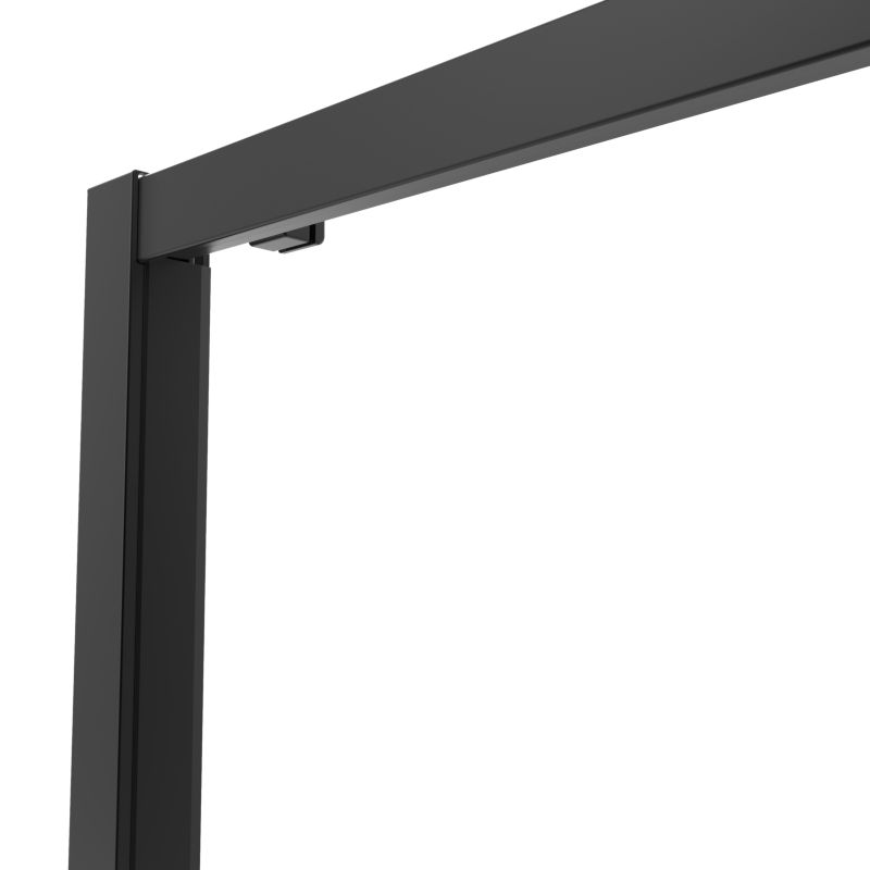 Skydedør til bruseniche Maza 100 cm Sort/Transparent | 5063022658272