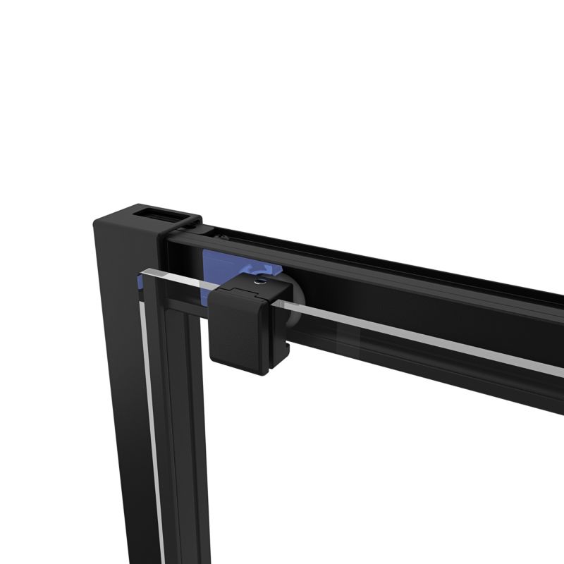 Skydedør til bruseniche Maza 100 cm Sort/Transparent | 5063022658272