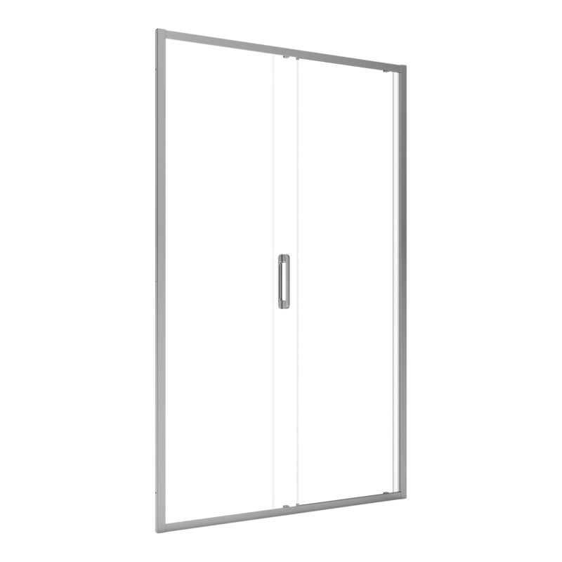 Brusekabine Maza 120 cm Krom Gennemsigtigt Glas