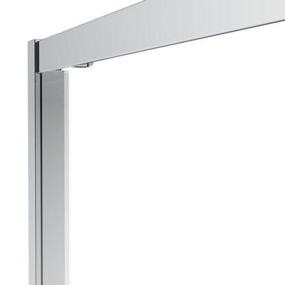 Brusekabine Maza 120 cm Krom Gennemsigtigt Glas