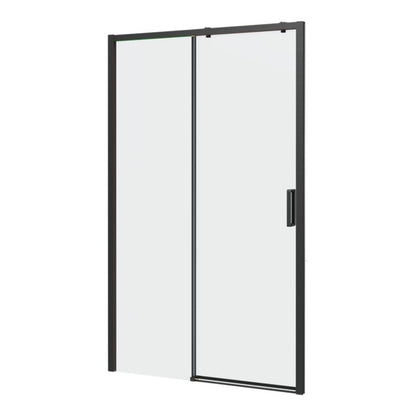 Skydedør til bruseniche 120 cm Sort/Transparent