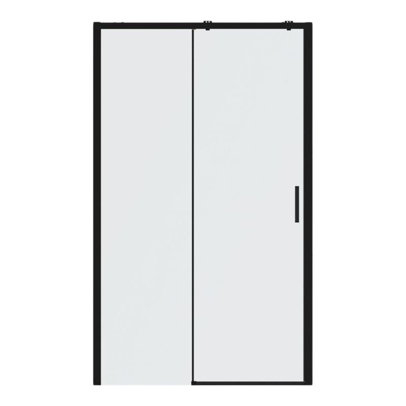 Skydedør til bruseniche 120 cm Sort/Transparent