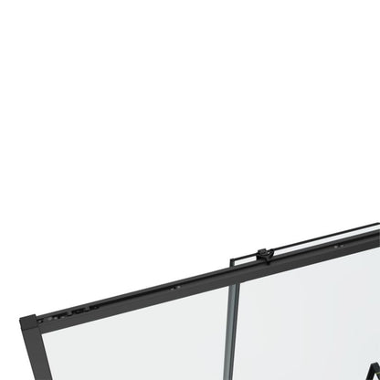 Skydedør til bruseniche 120 cm Sort/Transparent