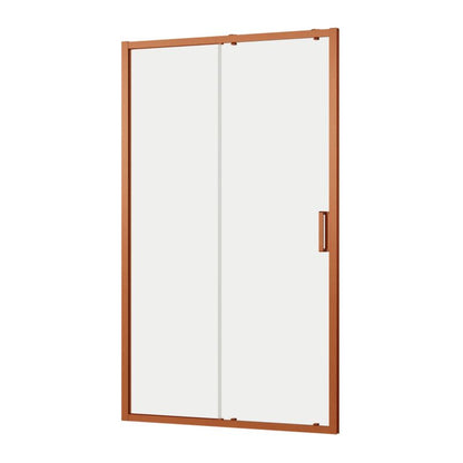 Brusedør Skydedør 120 cm Kobber Transparent Glas 8 mm