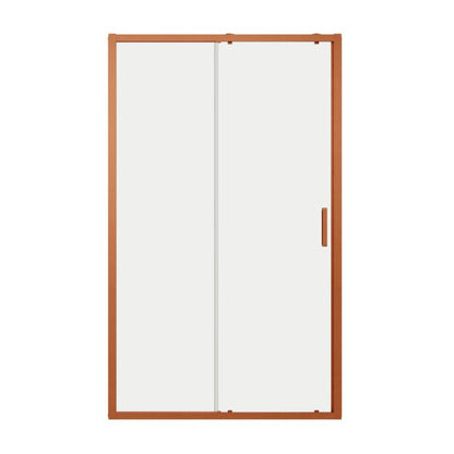 Brusedør Skydedør 120 cm Kobber Transparent Glas 8 mm
