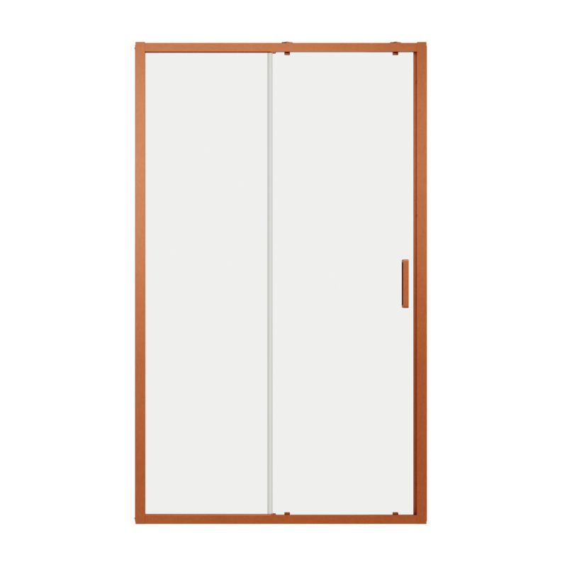 Brusedør Skydedør 120 cm Kobber Transparent Glas 8 mm