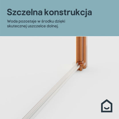 Brusedør Skydedør 120 cm Kobber Transparent Glas 8 mm