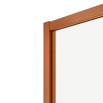 Brusedør Skydedør 120 cm Kobber Transparent Glas 8 mm
