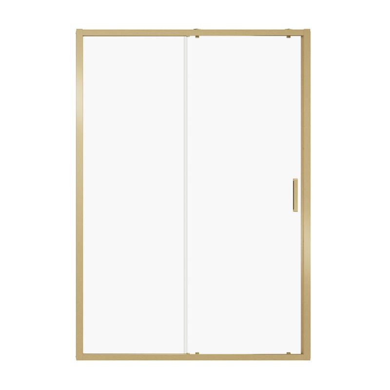 Skydedør til Bruseniche Ledava 140 cm Børstet Guld/Transparent