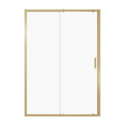 Skydedør til Bruseniche Ledava 140 cm Børstet Guld/Transparent