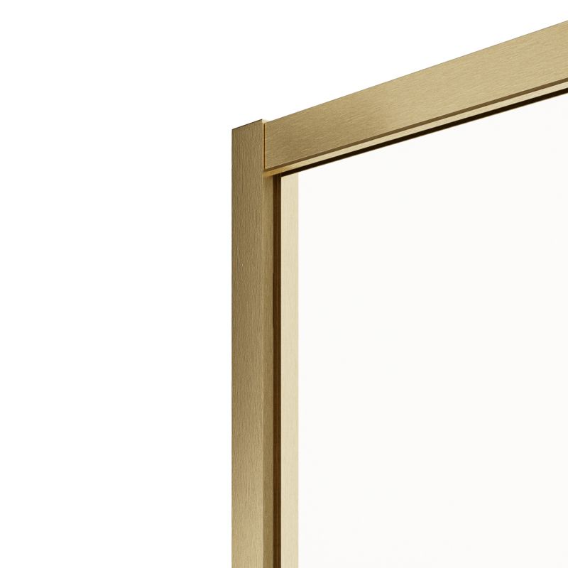 Skydedør til Bruseniche Ledava 140 cm Børstet Guld/Transparent