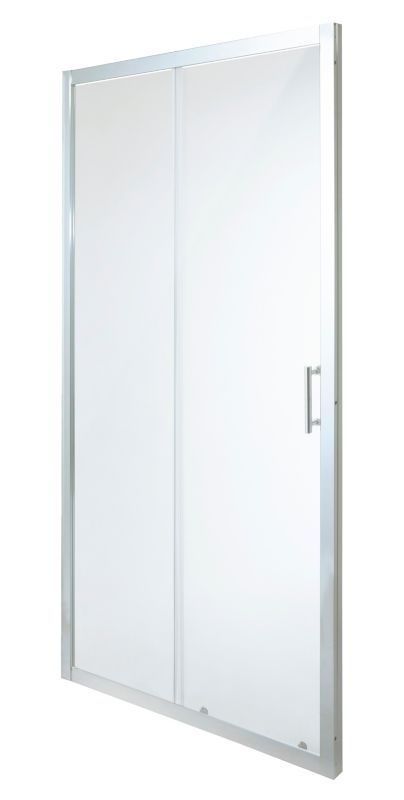Onega 100 cm skydedør til brusekabine i krom og klart glas