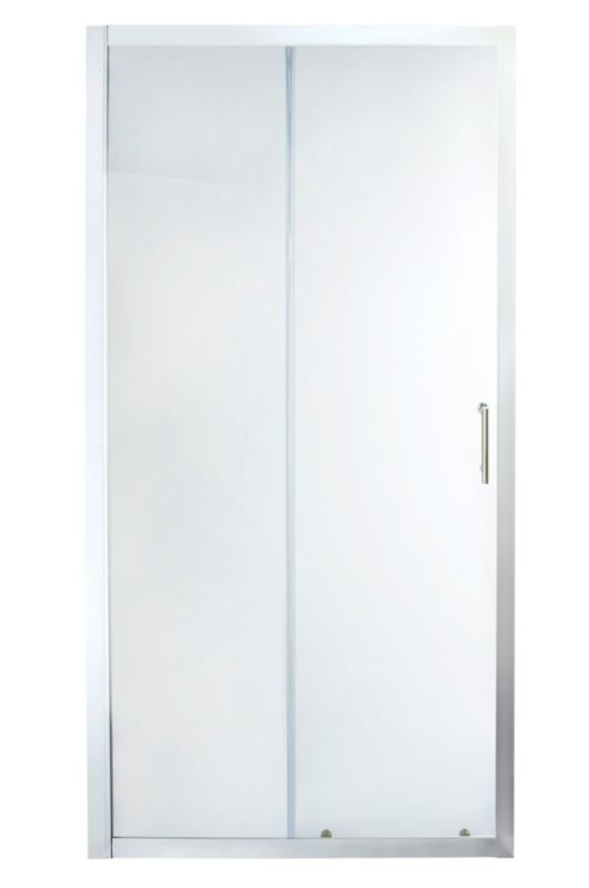 Onega 100 cm skydedør til brusekabine i krom og klart glas