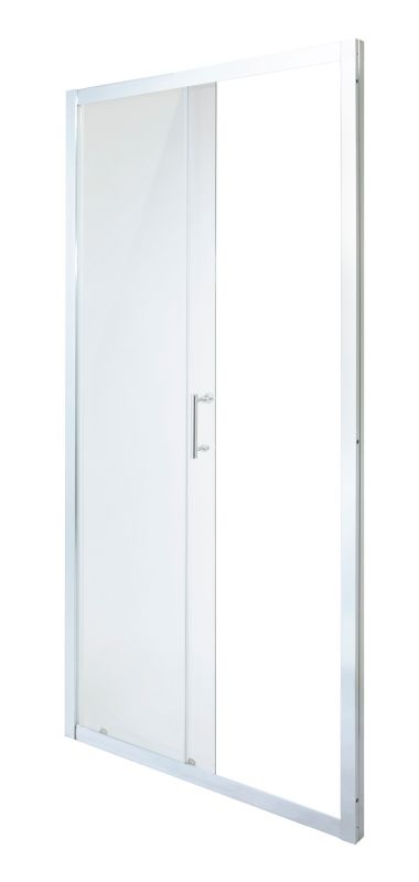 Onega 100 cm skydedør til brusekabine i krom og klart glas