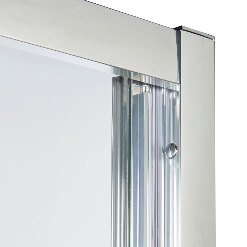 Onega 100 cm skydedør til brusekabine i krom og klart glas