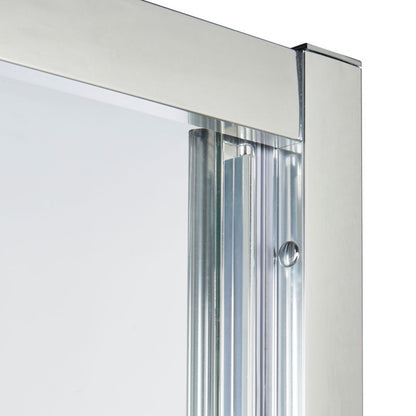 Onega 100 cm skydedør til brusekabine i krom og klart glas