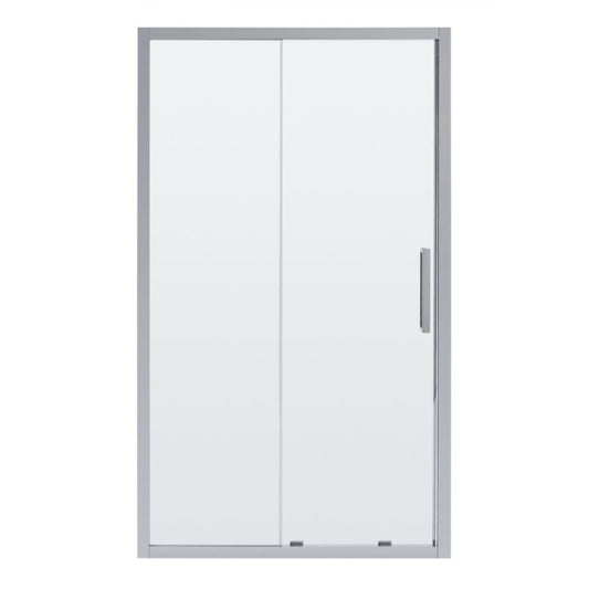 Skydedør til brusekabine Zilia 120 x 200 cm inox/gennemsigtigt glas