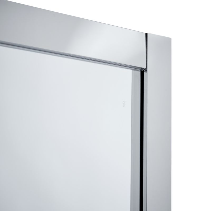 Skydedør til bruseniche Zilia 120 x 200 cm inox/transparent glas