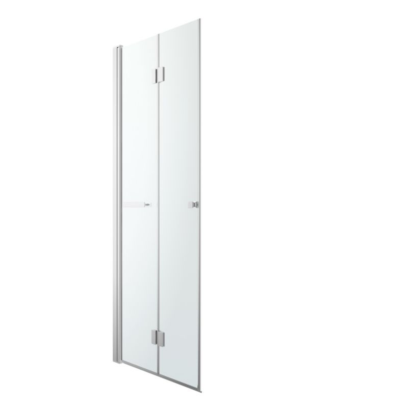 Foldbare brusedøre GoodHome Beloya 80 cm krom/gennemsigtig