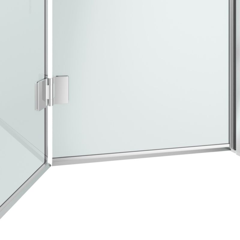 Foldbare brusedøre GoodHome Beloya 80 cm krom/gennemsigtig