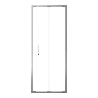 Foldedør Maza 90 cm Krom/Transparent