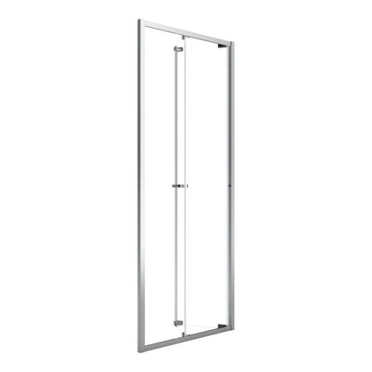 Foldedør Maza 90 cm Krom/Transparent
