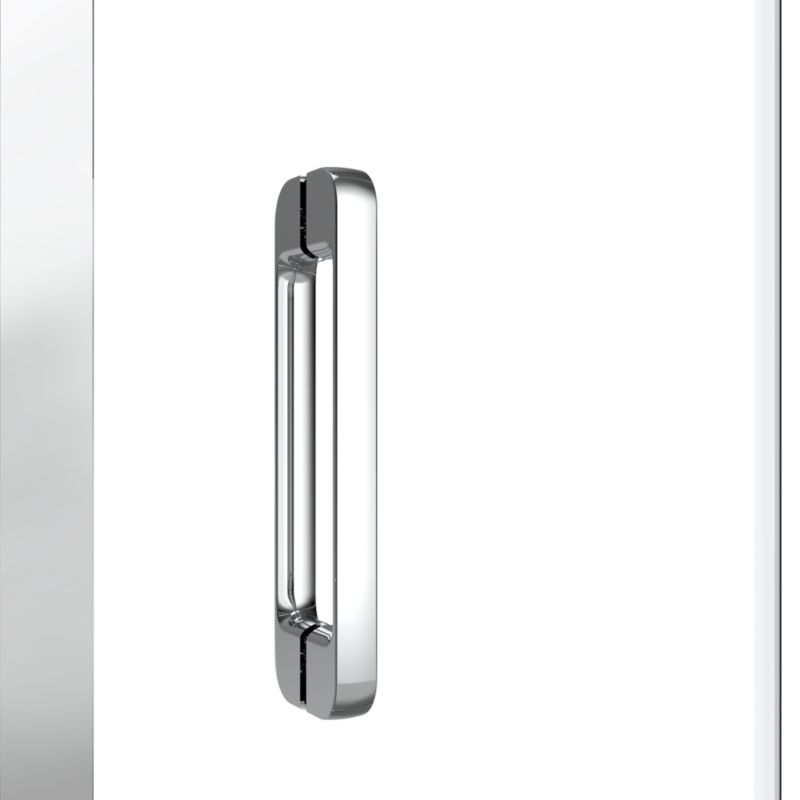 Foldedør Maza 90 cm Krom/Transparent