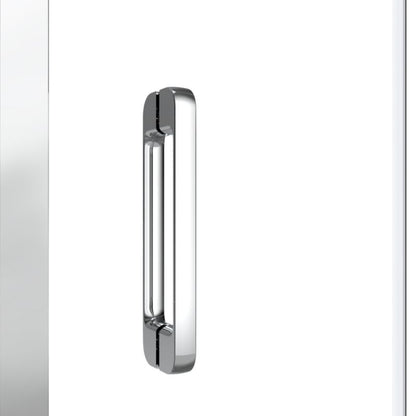 Foldedør Maza 90 cm Krom/Transparent