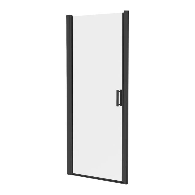 GoodHome Beloya vippe-duschdør 90 cm sort / transparent