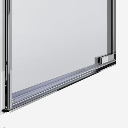 Brusehængsler Evanna 80 cm Krom/Transparent
