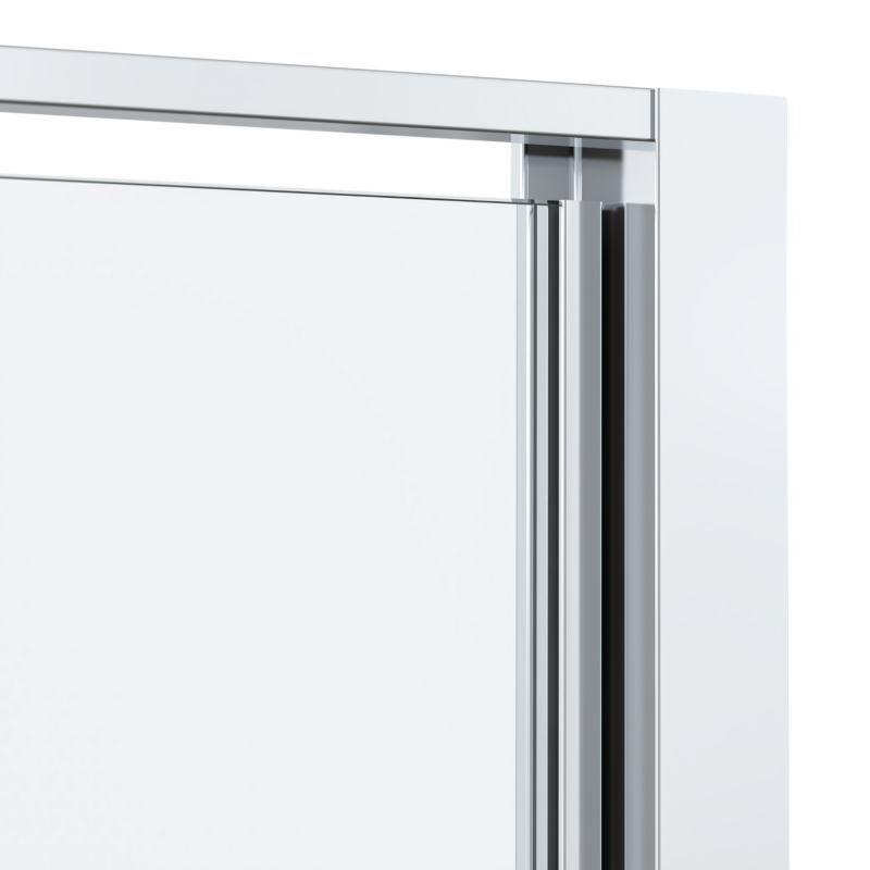 Brusehængsler Evanna 80 cm Krom/Transparent