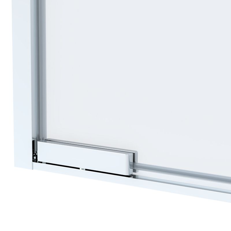 Brusehængsler Evanna 80 cm Krom/Transparent