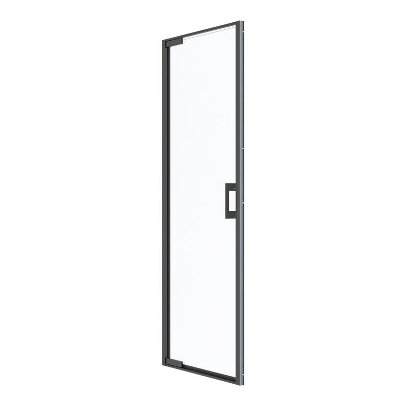 Bruse-svingdør 80 cm Sort/Transparent