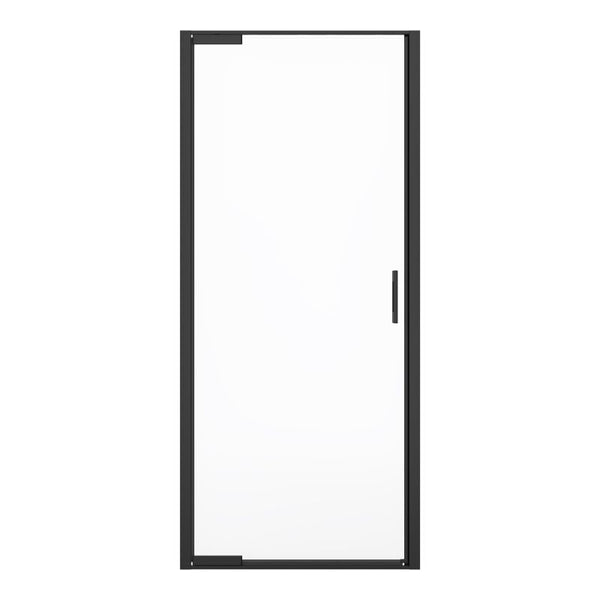 Bruse-svingdør 80 cm Sort/Transparent