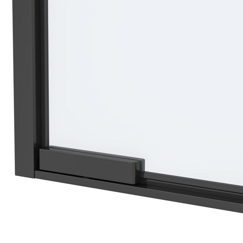 Bruse-svingdør 80 cm Sort/Transparent